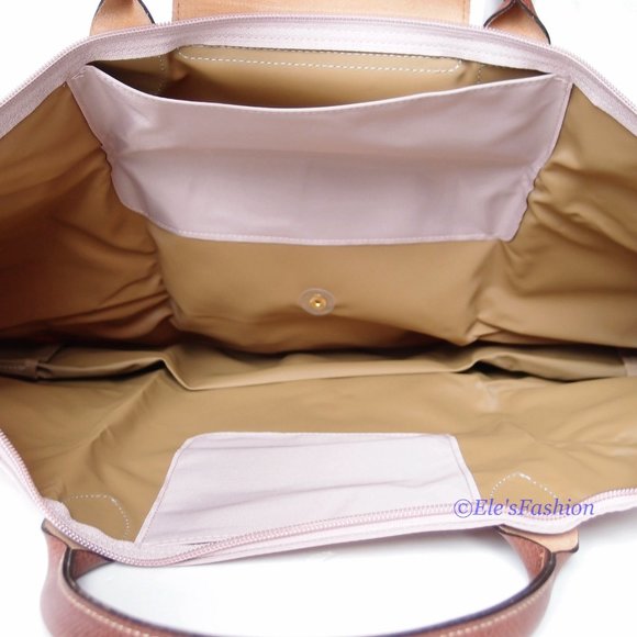 NWT LONGCHAMP Le Pliage Type L Travel Tote Weekender Powder Pink Made in France - Picture 13 of 16
